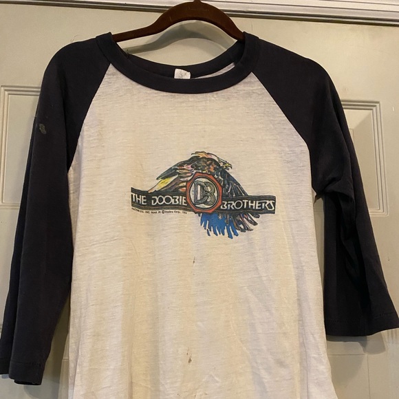 RARE Vintage 70’s Doobie Brothers 3/4 baseball tee - Picture 2 of 7